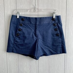 LOFT Navy Blue Sailor-Style Jean Shorts
